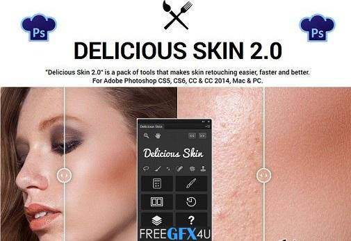 Delicious Skin Retouching v2 Photoshop Plugin